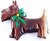 BP247 wood scottie/bow pin